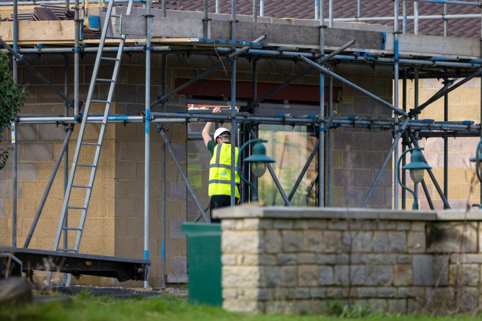 Workmen ripped the spa’s windows out this morning