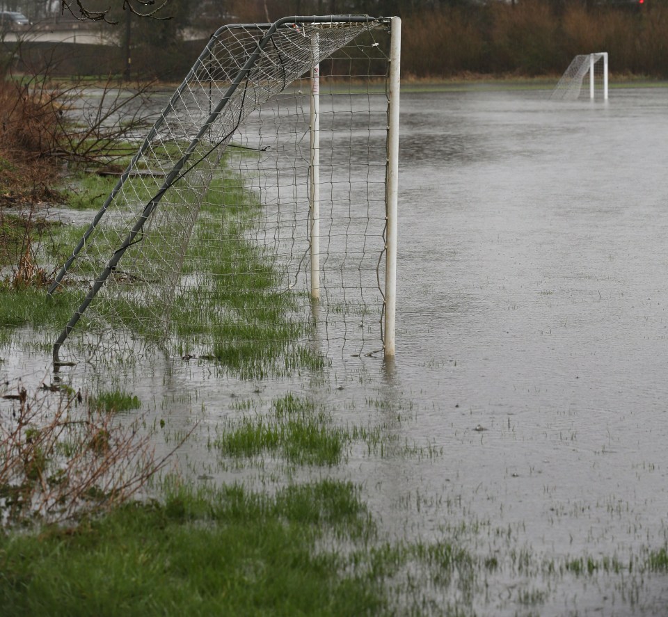 The football had to be called off in Oundle, Northamptonshire