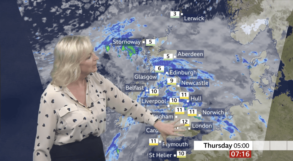 It came after Carol Kirkwood left BBC viewers hot under the collar this week