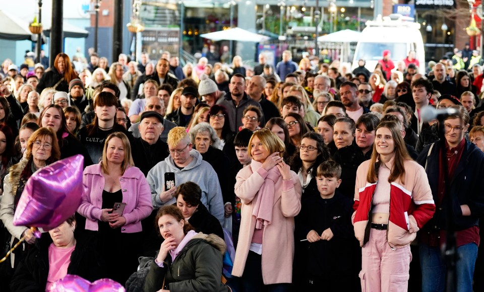 The crowd at today’s memorial