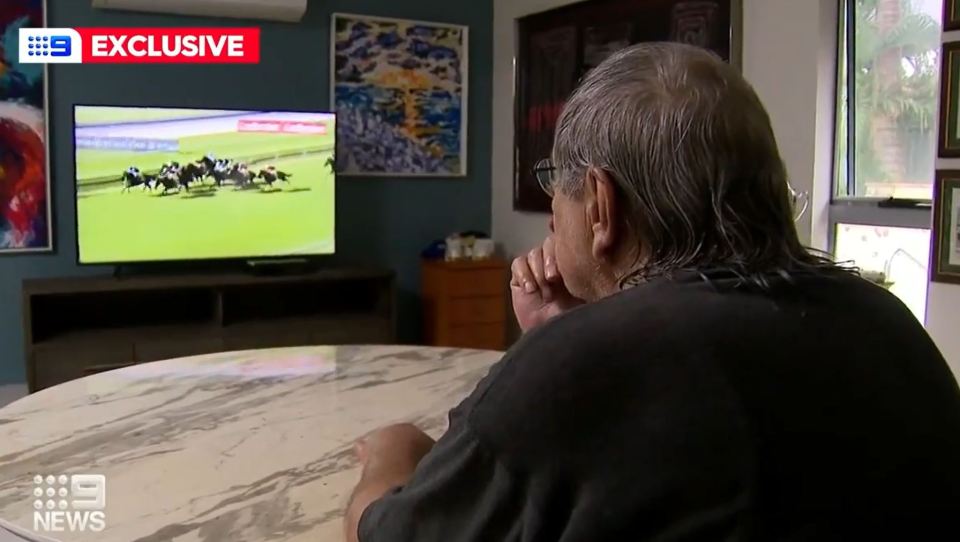 Despite making money with the horse, Cliff prefers to watch his races from home