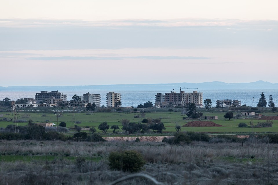 The view of Varosha from a distance as tourists still aren't allowed to visit parts of the area up close