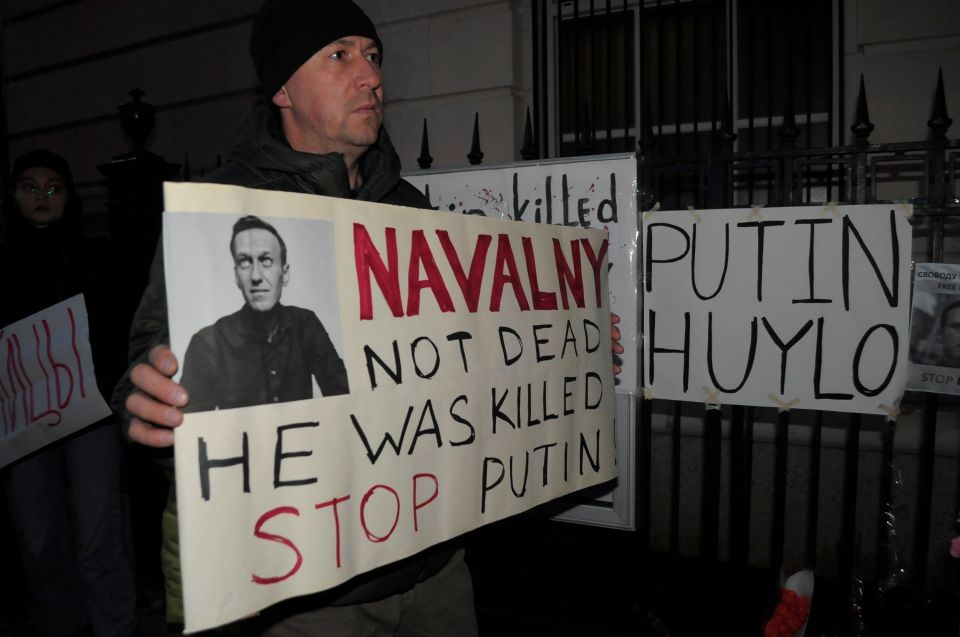 Hundreds protested Navalny's death on the streets across the world