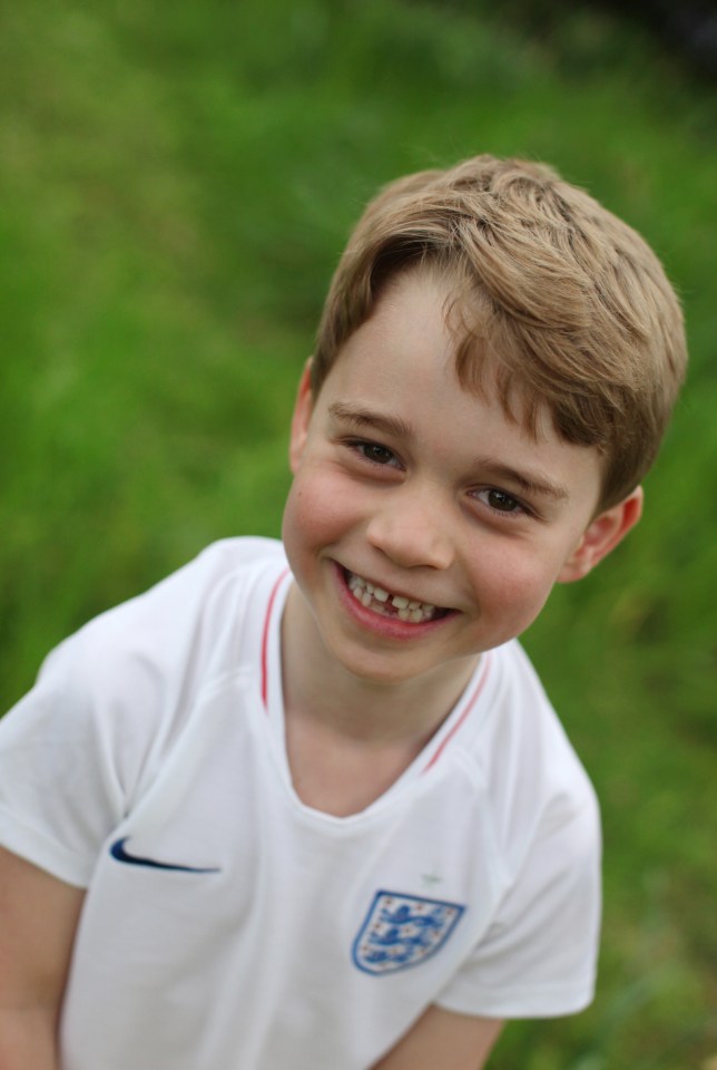 This sweet shot was taken by Kate in the garden at Kensington Palace to mark Prince George's sixth birthday in 2019