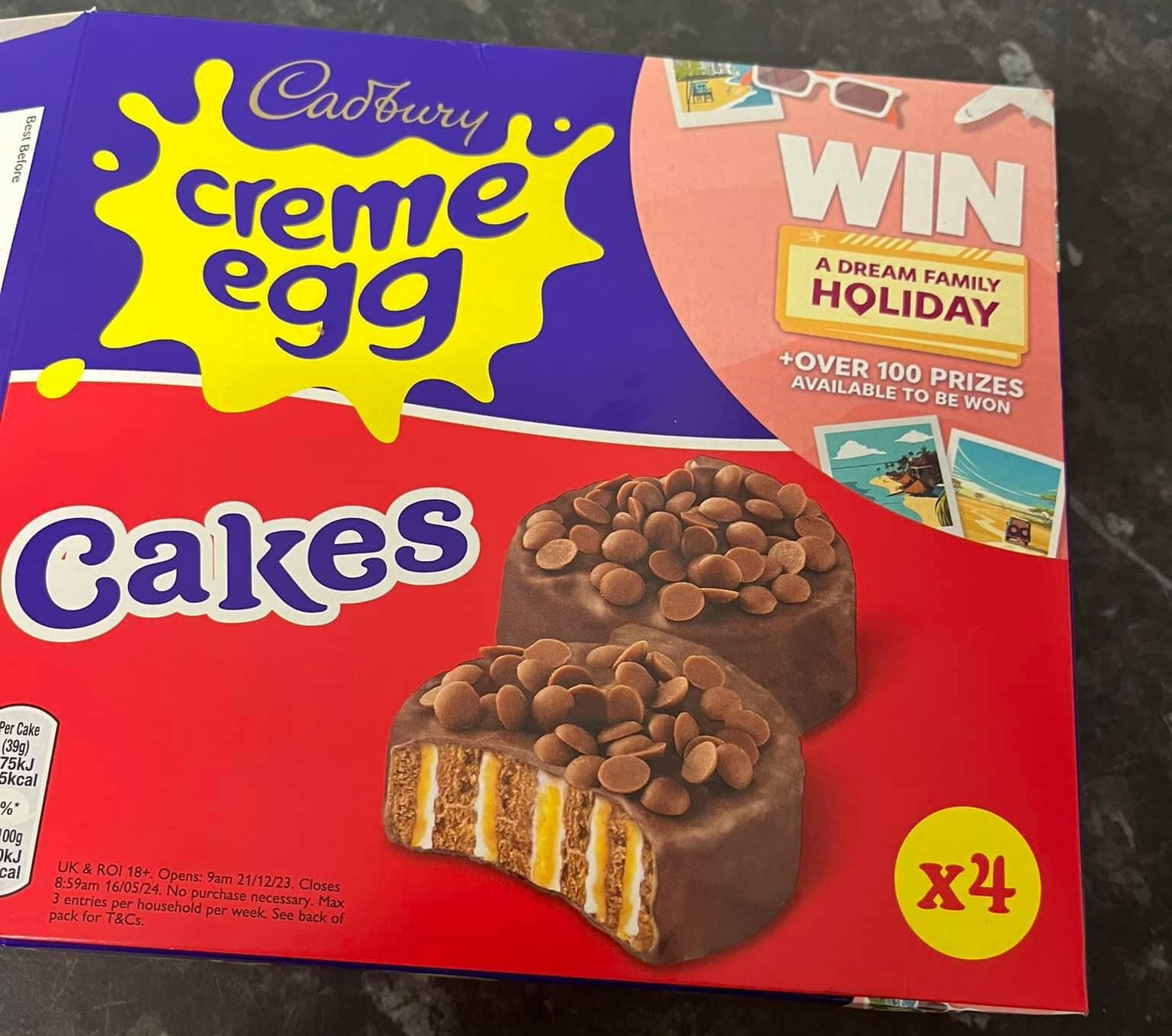 Tesco is also offering a Creme Egg cake for those who want to try a different treat this Easter