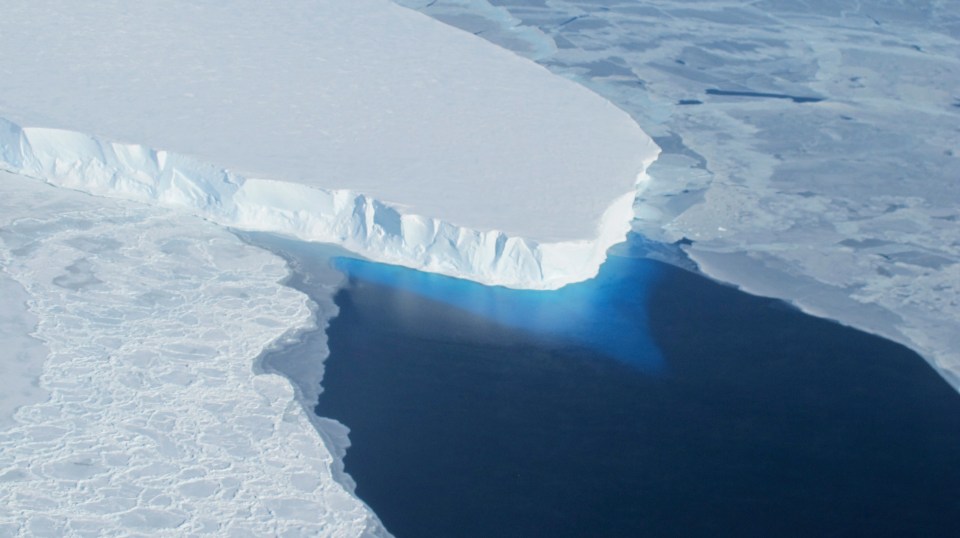 Thwaites Glacier in Antarctica - also known as the 'Doomsday Glacier'