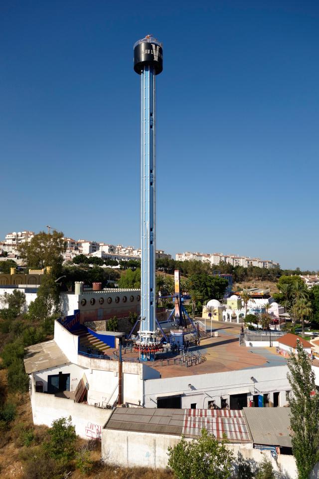 The park's 60m-high free-fall tower