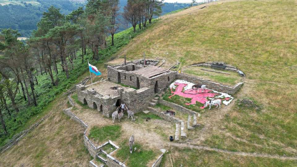 The hideaway mountaintop cabin is in the Sirhowy Valley, South Wales