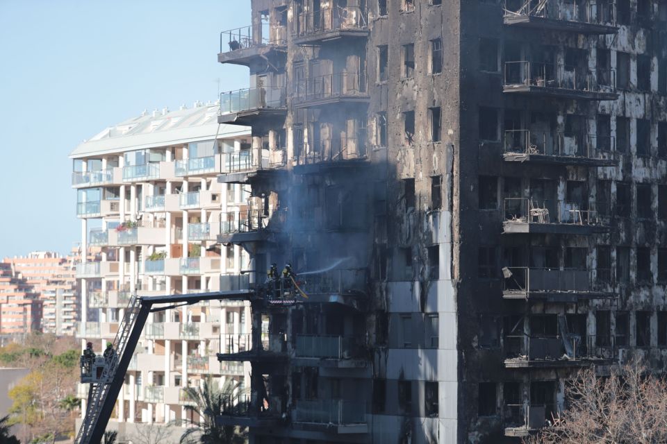 The deadly blaze spread through the flammable cladding on the buildings