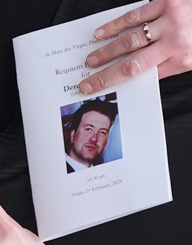 Derek's funeral is being held at the same church where he and Kate were married in 2005