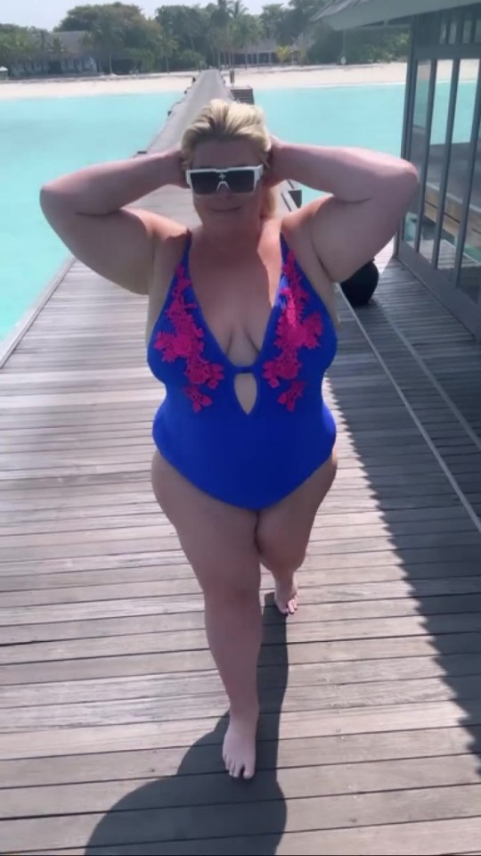 Gemma Collins flaunts her figure in swimsuit during Maldives getaway