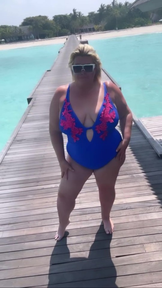 Gemma Collins flaunts her figure in swimsuit during Maldives getaway