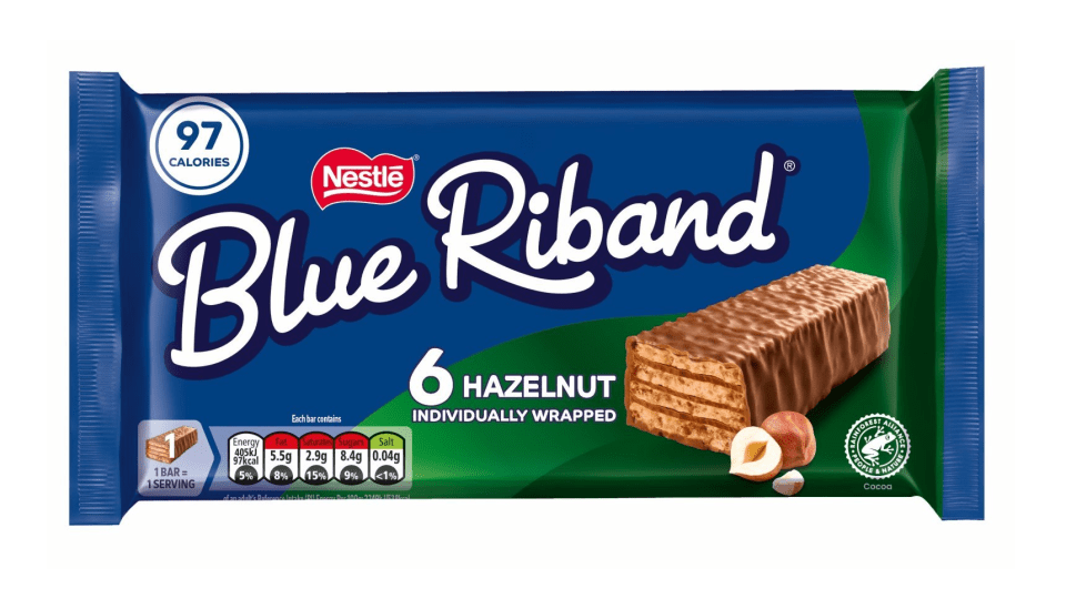 Nestle has released a new Blue Riband Hazelnut bar