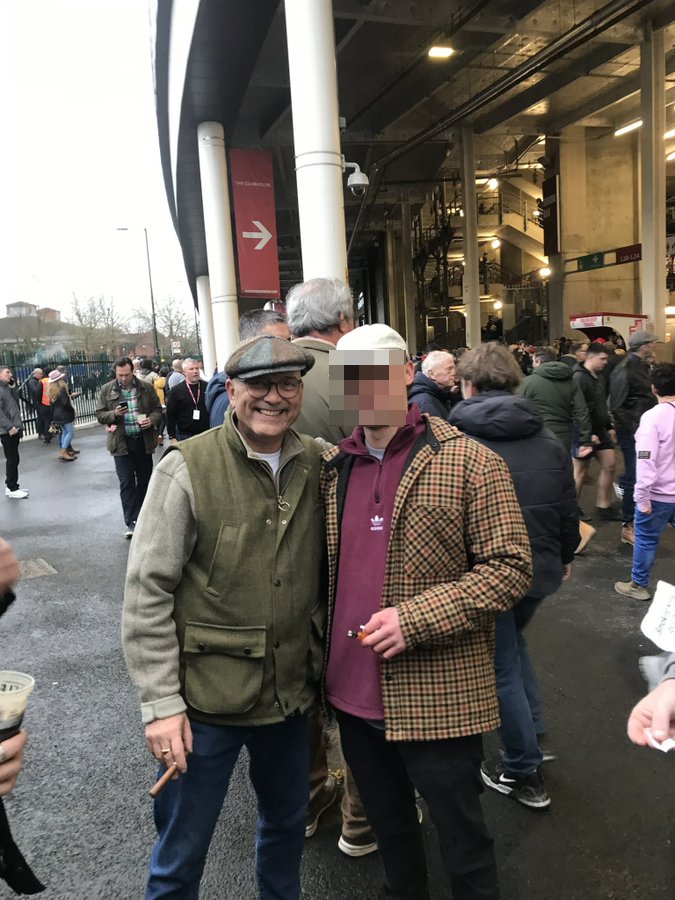 Gregg Wallace ignores troll backlash to car crash interview as he poses with fan at Six Nations match