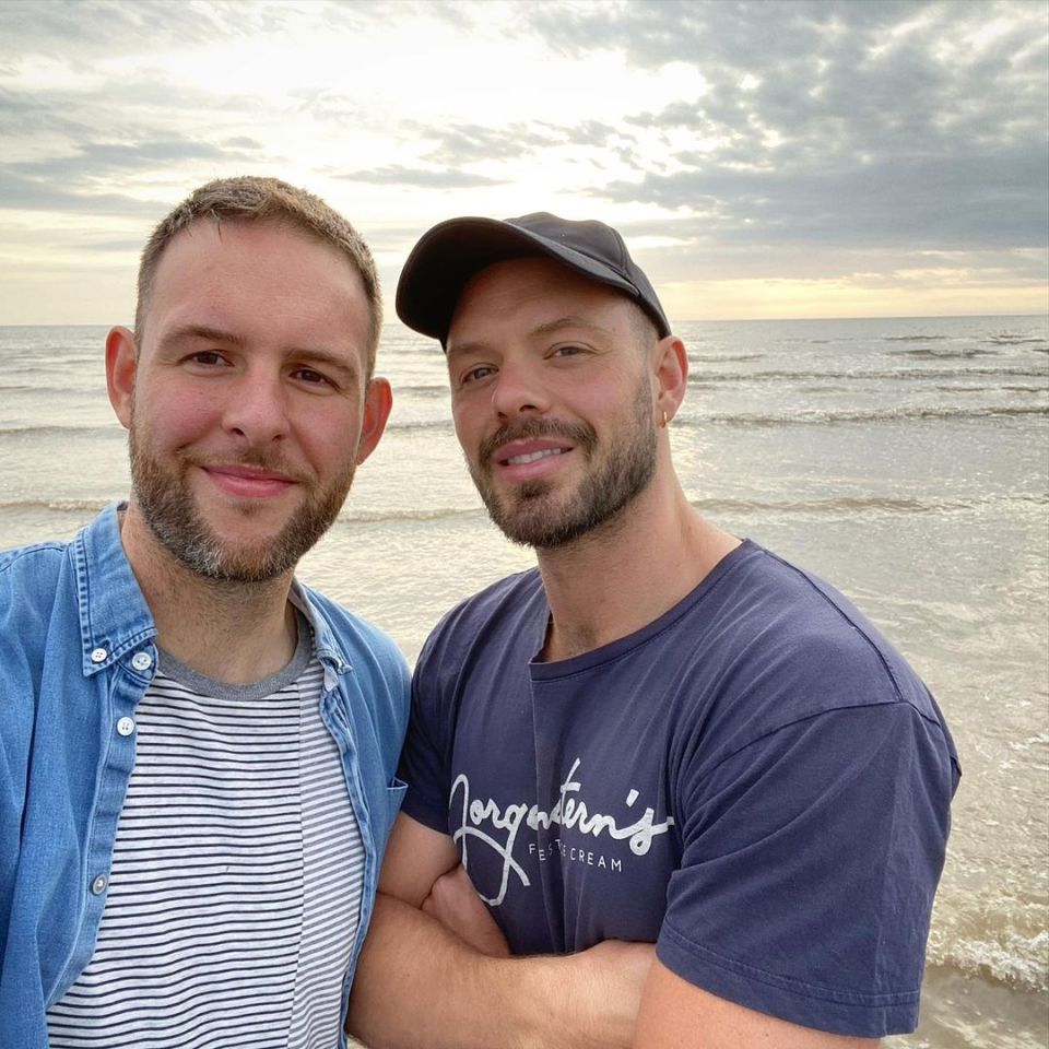 Strictly star John Whaite, right, has married his longtime partner Paul Atkins