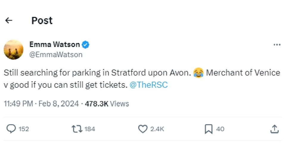 Watson made light of the situation on Friday