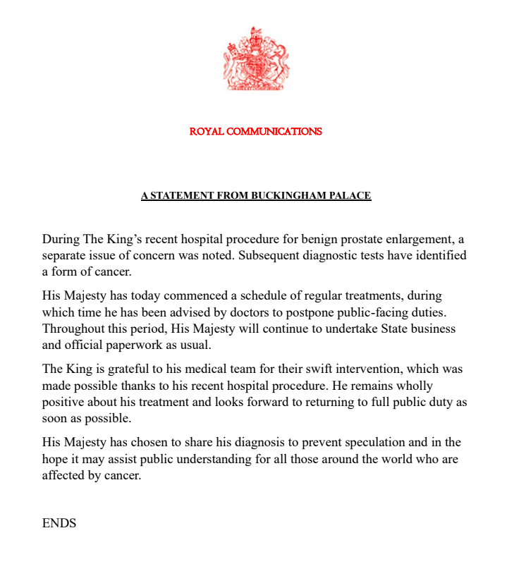 Buckingham Palace's statement in full