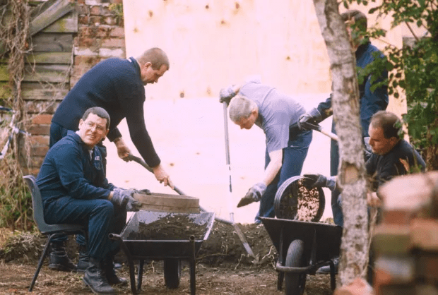 Police dig up the garden after finding Heather's bones