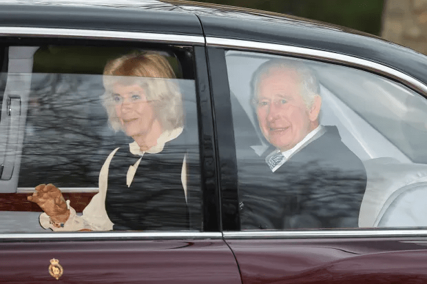 King Charles pictured leaving for Sandringham  after meeting Harry