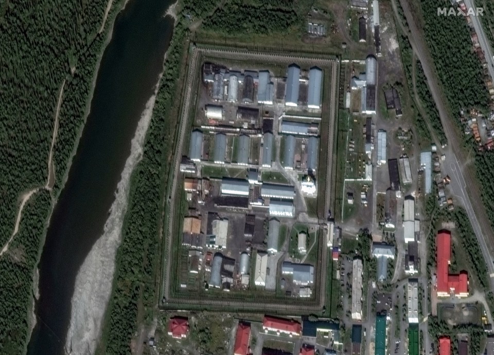 A satellite image of the prison where Navalny was locked up