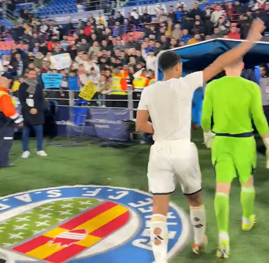 Bellingham also waved at supporters as he left the pitch