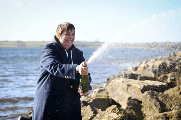 Deb says she enjoyed spraying champagne 'like a F1 driver'