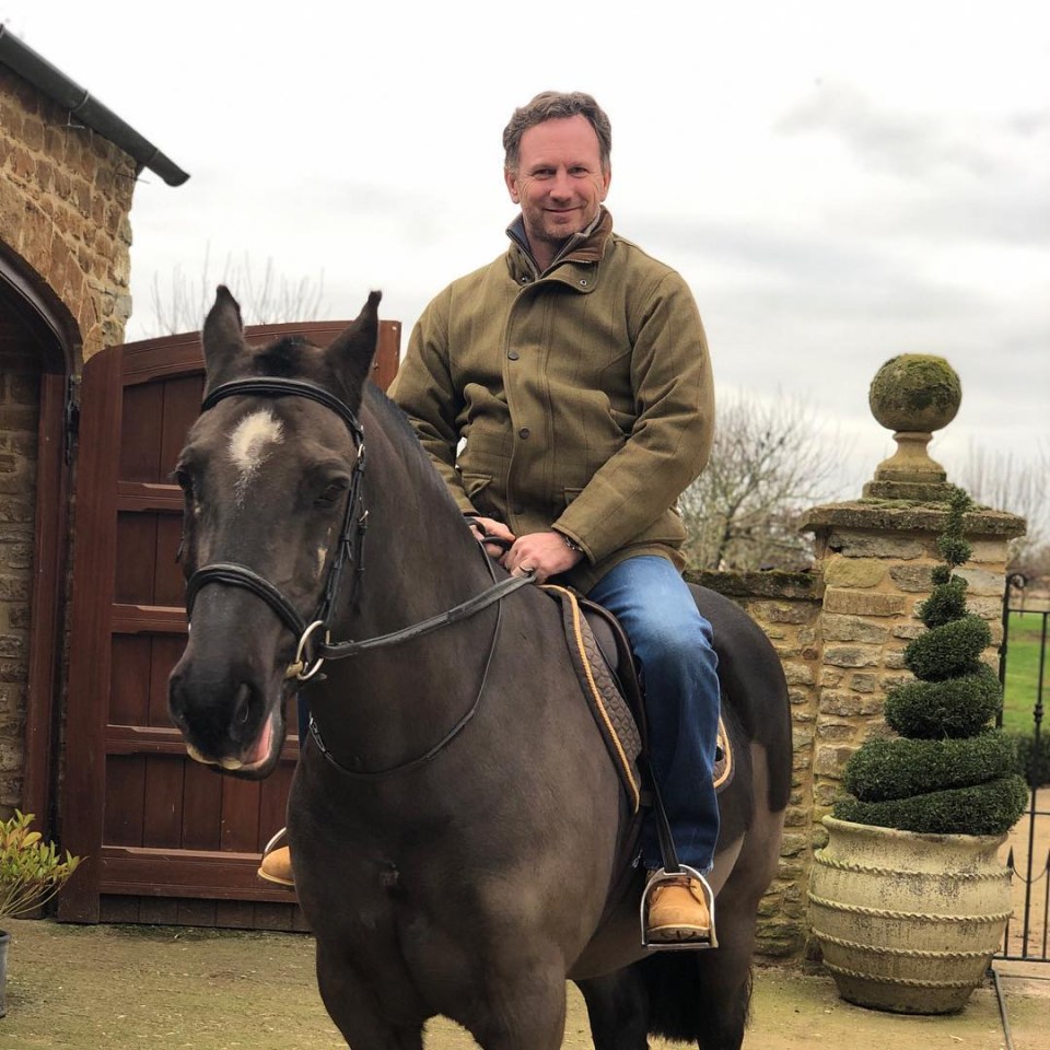 Horner lives a life of luxury in the country with his family