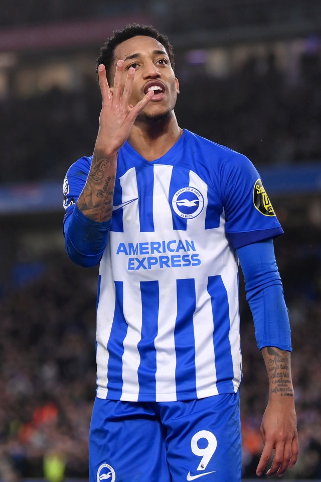 Joao Pedro scored Brighton's third