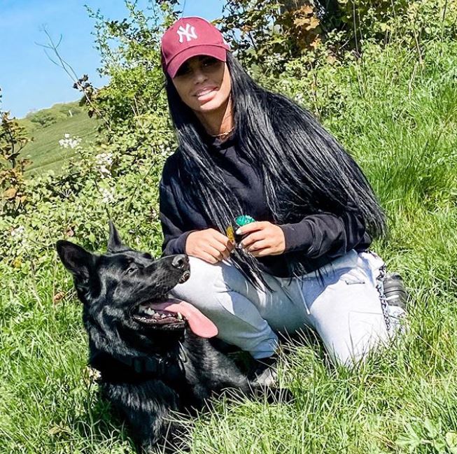 Katie with her guard dog Blade