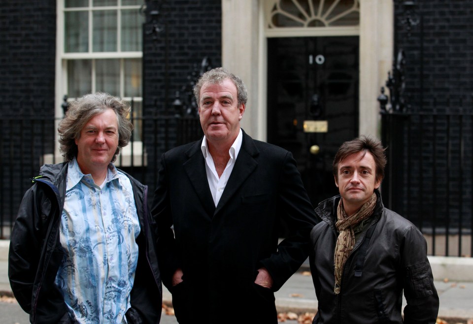 Former Top Gear presenters James May (Left), Jeremy Clarkson (middle) and Richard Hammond (right)