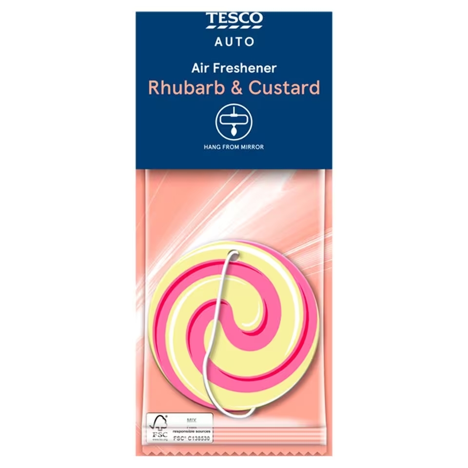 The smell of Tesco's Rhubarb & Custard car freshener was a tad sickly