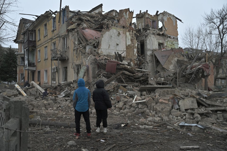 Destruction caused by the Ukraine war – which is about to enter its third year