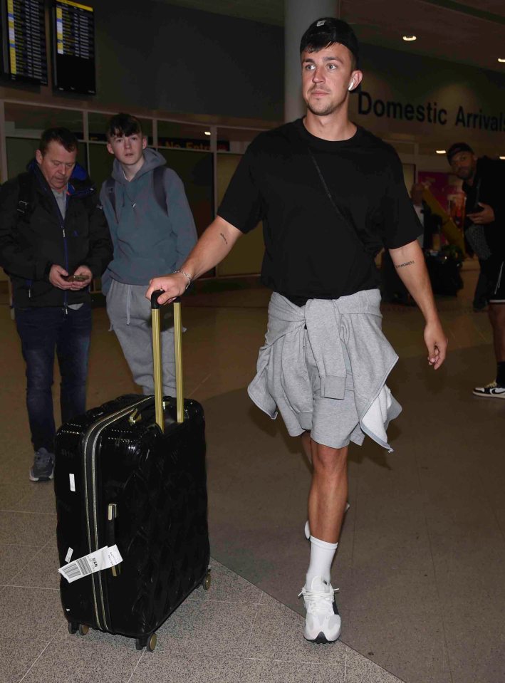 Mitch arrived back in the UK today after Love Island