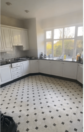 The kitchen pictured before the transformation