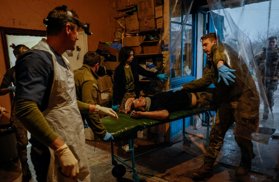 Medics worked tirelessly to try and treat the wounded in makeshift shelters