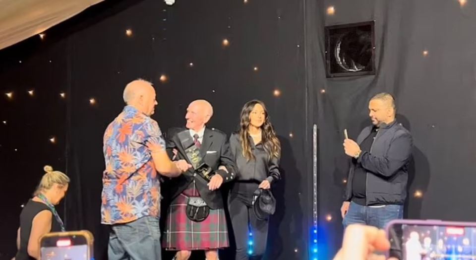 Michelle's granddad celebrated his Scottish heritage in a classic kilt