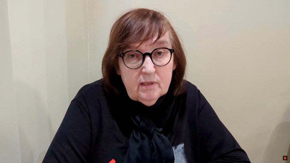 Navalny's mother Lyudmila speaks in a video statement on Thursday