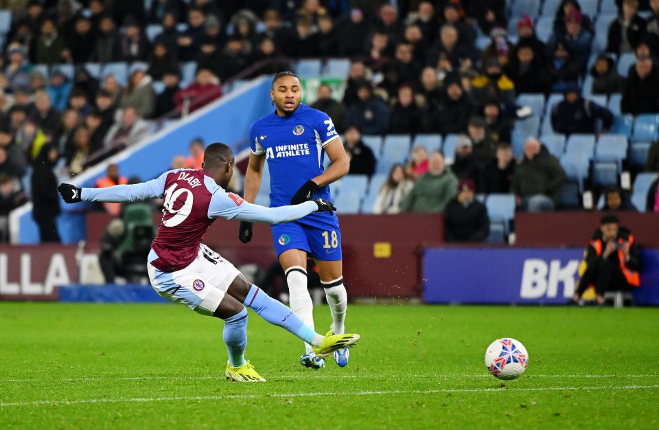 Moussa Diaby scored a late consolation for the hosts