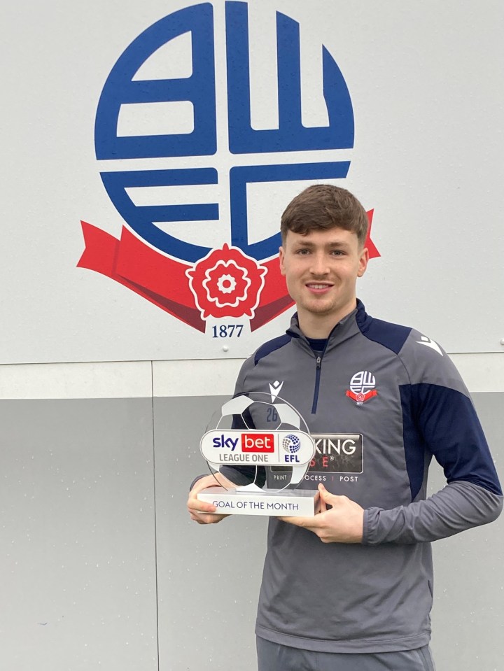 His Bergkamp-style volley won him the SkyBet League One goal of the month