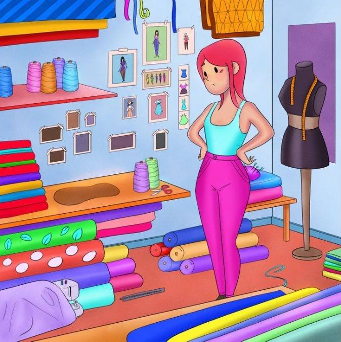 Can you find the hidden sewing machine in this scene?