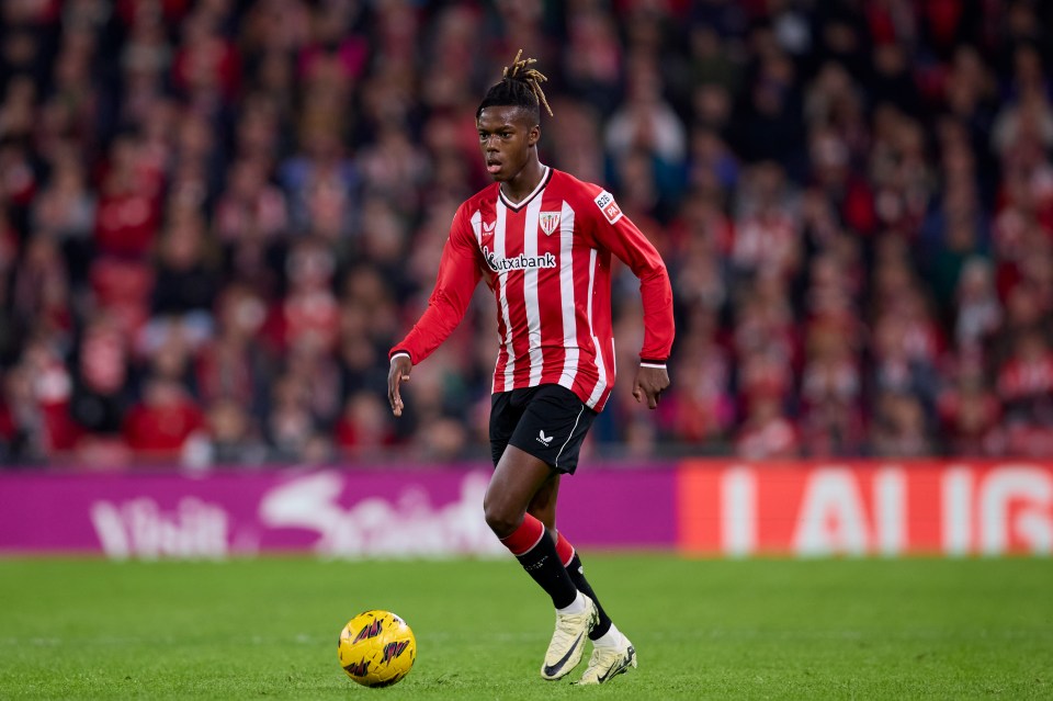 Arsenal and Chelsea have sent scouts to watch Athletic Bilbao star Nico Williams