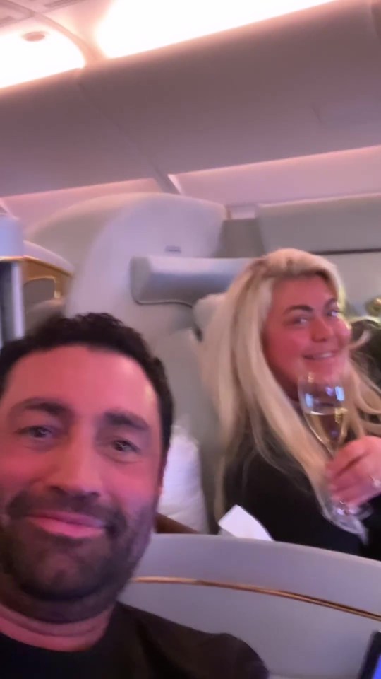 Gemma flew to Dubai with her fiancé Rami Hawash