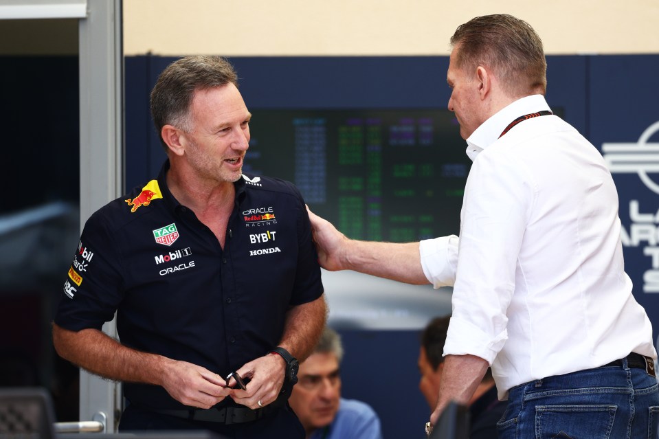 Horner also chatted with Jos Verstappen at the circuit