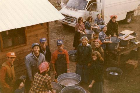 One of the never-ending tasks on the farm was doing everyone's laundry