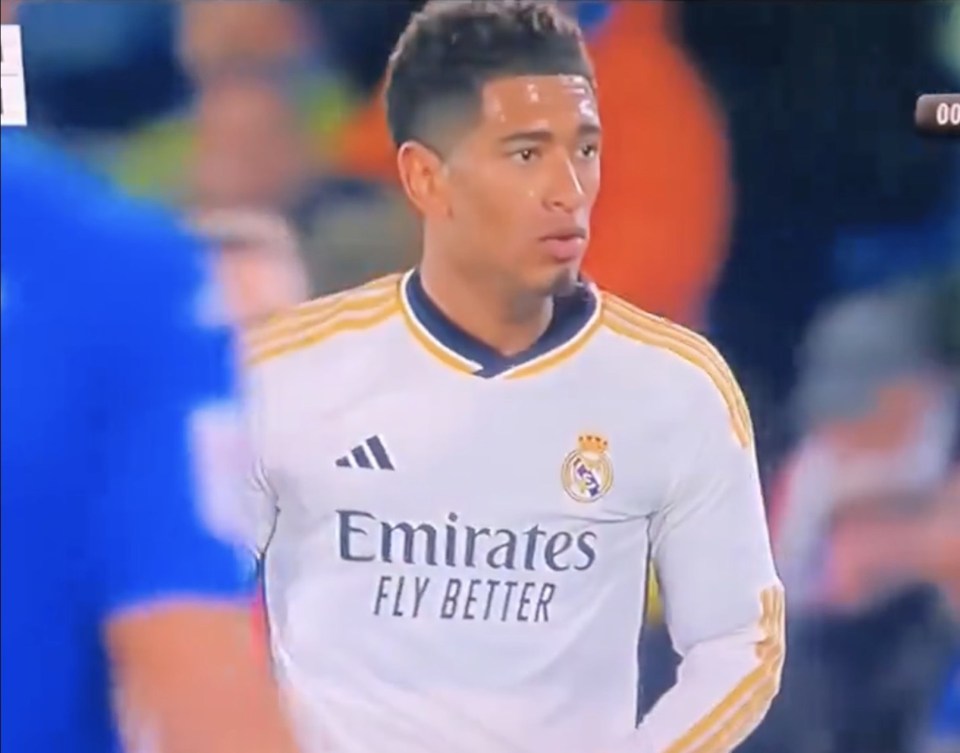 Real Madrid’s Bellingham appeared to mouth a slur after tackling the Getafe player this month