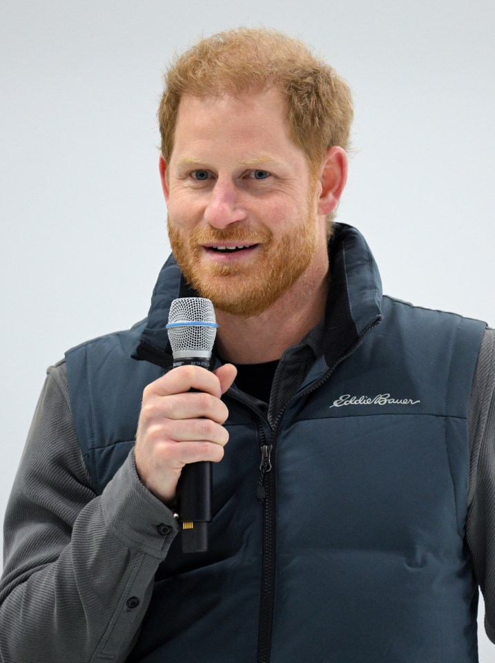 Harry - pictured here at a Winter Invictus Games event in Canada this week - planned for a long heart-to-heart with his dad but got 45 minutes