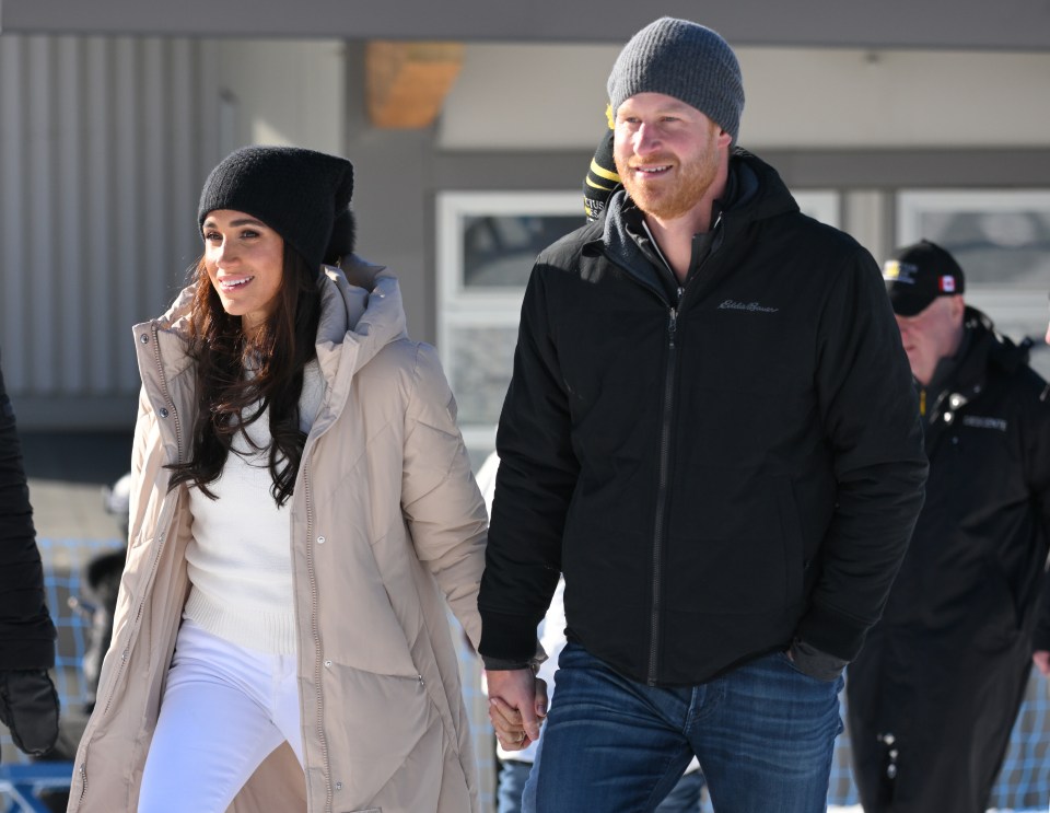 He and Meghan, pictured in Canada earlier this month, were stripped of their security in 2020