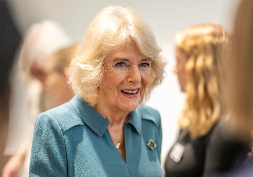 Queen Camilla during her visit to London’s Royal Free Hospital to officially open Maggie’s Royal Free, a new cancer support centre