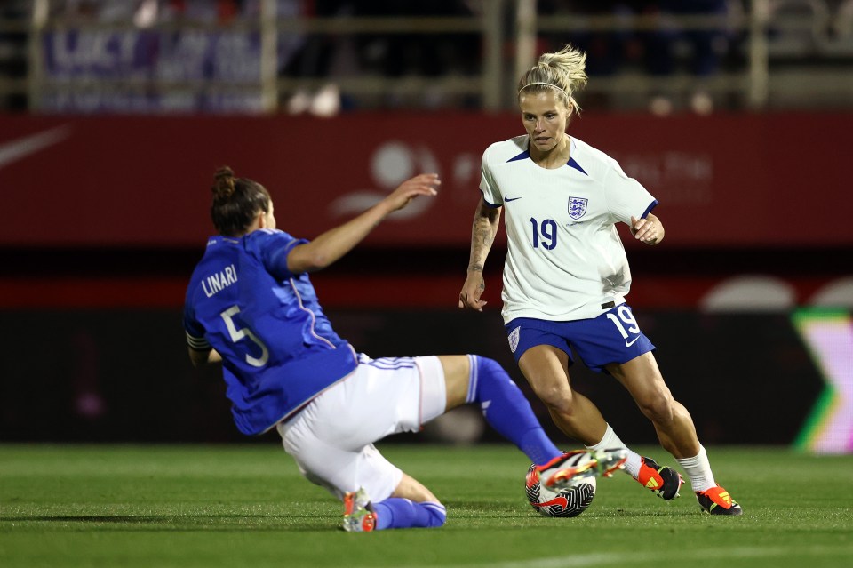 Rachel Daly pounced on a misplaced pass to score after coming on as a second-half substitute for England