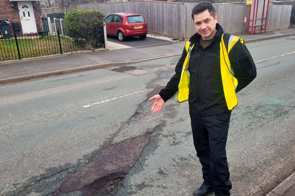 Rad Marciak is demanding action to fix dangerous roads which have caused damage to cars